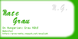 mate grau business card