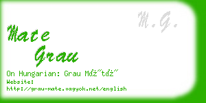 mate grau business card